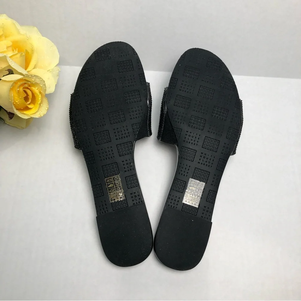 White House Black Market (WHBM) Rhinestone Slid Sandal - Picture 7 of 8